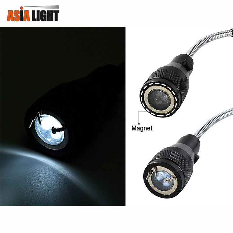 Telescopic Pick Up Finding Searching Tool Extendable Magnetic LED Flashlight