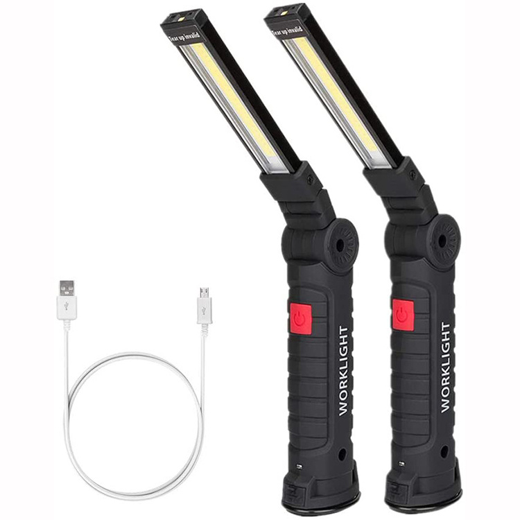 LED Work Light,  COB Rechargeable Work Lights with Magnetic Base 360 Degree Rotate and 5 Modes LED Flashlight Inspection Light