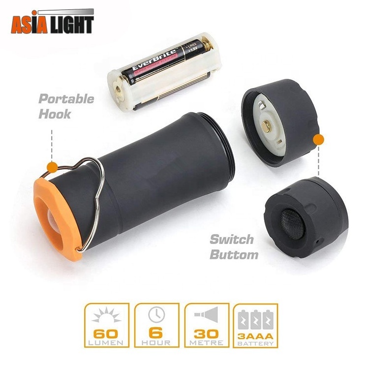 Portable 2 in 1 LED  Telescopic Camping Lantern