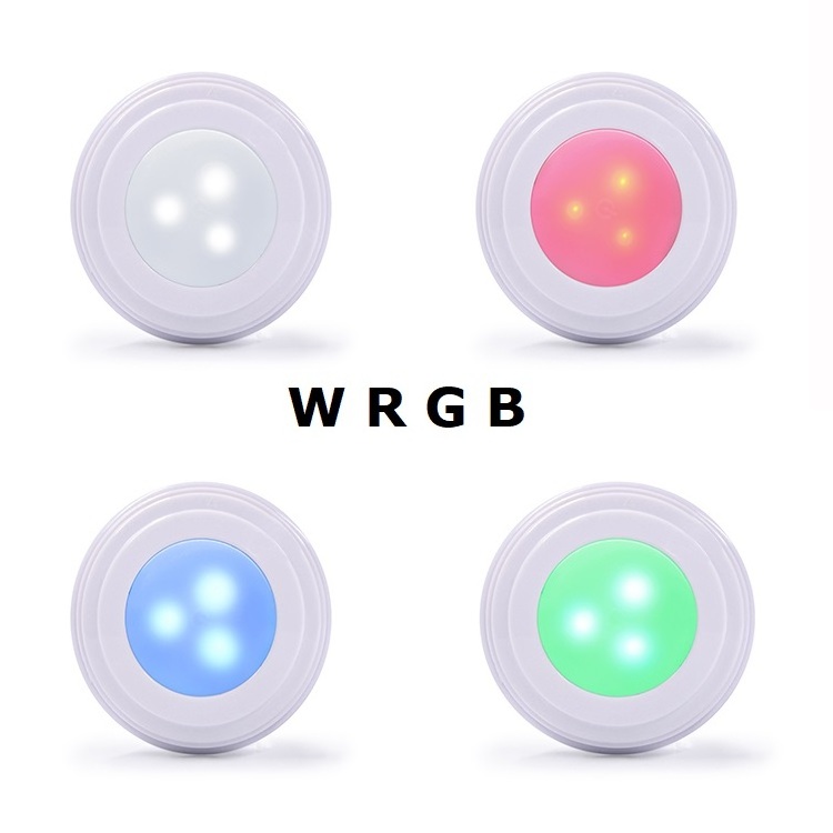 Remote Control Wireless LED Color Changing RGB Accent  Touch Puck Light