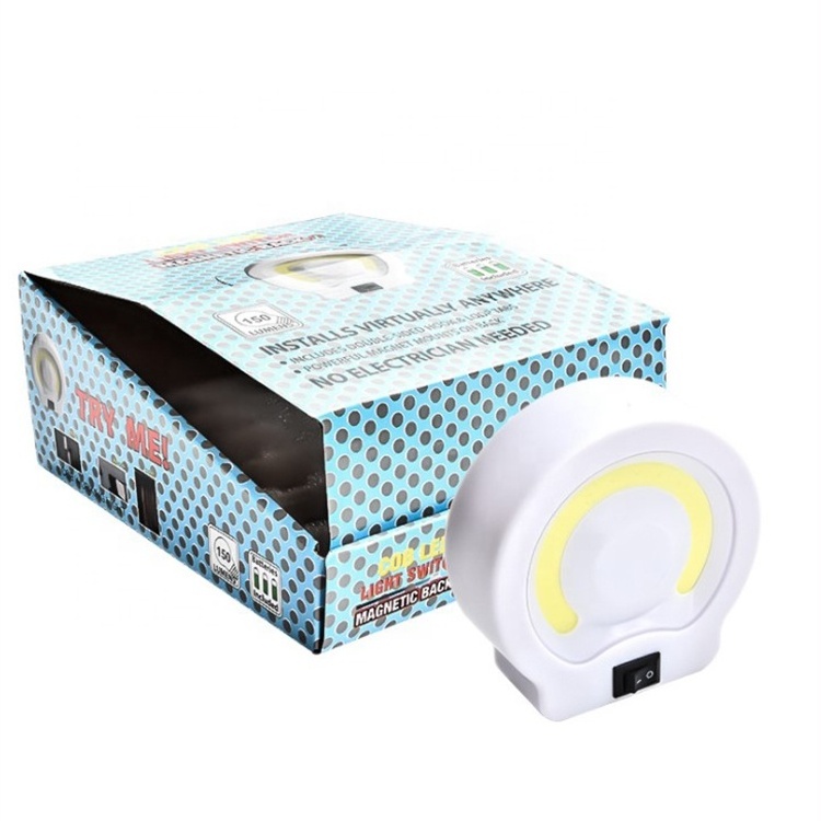 Battery Operated  COB LED Cabinet Night Light Switch