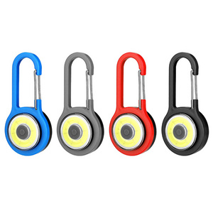 Portable Ultra Bright Mini COB LED Keychain Carabiner Flashlight