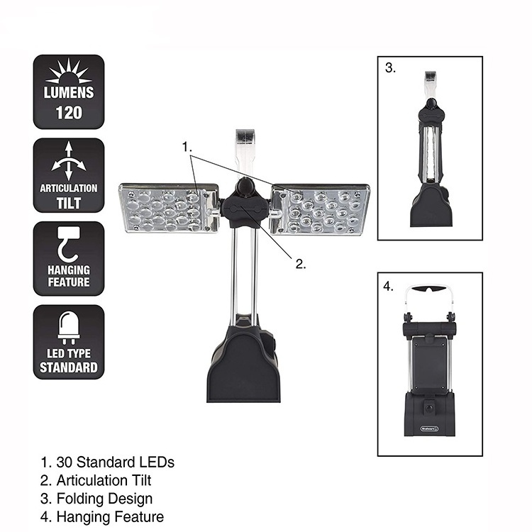 Adjustable 2 Rotating Panels Camping Lantern