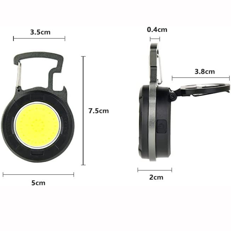 2022 NEW 4 Light Modes Portable Mini Flashlights with Folding Bracket  Rechargeable Keychain Flashlight