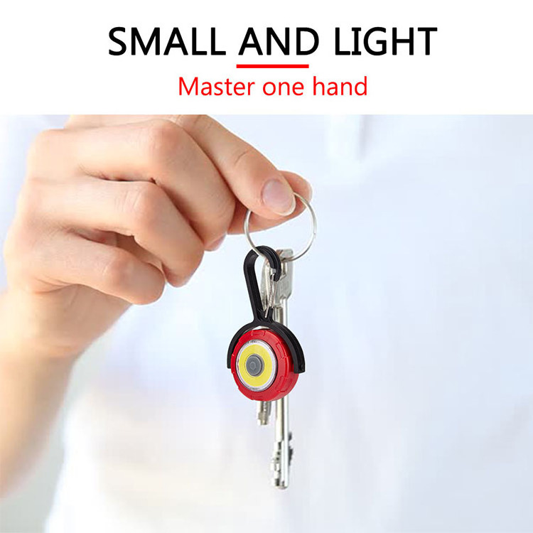 360 Degree Swivel Pocket COB LED Carabiner Light With Keychain