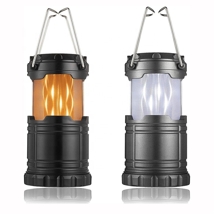 Portable  Collapsible Flickering LED Camping Flame Lantern