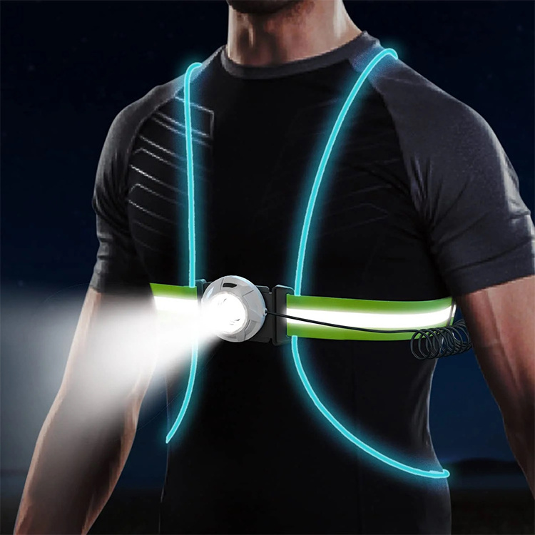 USB Rechargeable LED Safety Outdoor Chest Night Reflective Running Vest