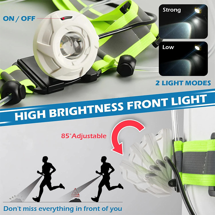 USB Rechargeable LED Safety Outdoor Chest Night Reflective Running Vest