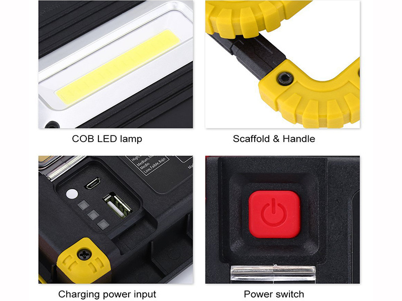 10W 750 Lumens COB LED Rechargeable Floodlight