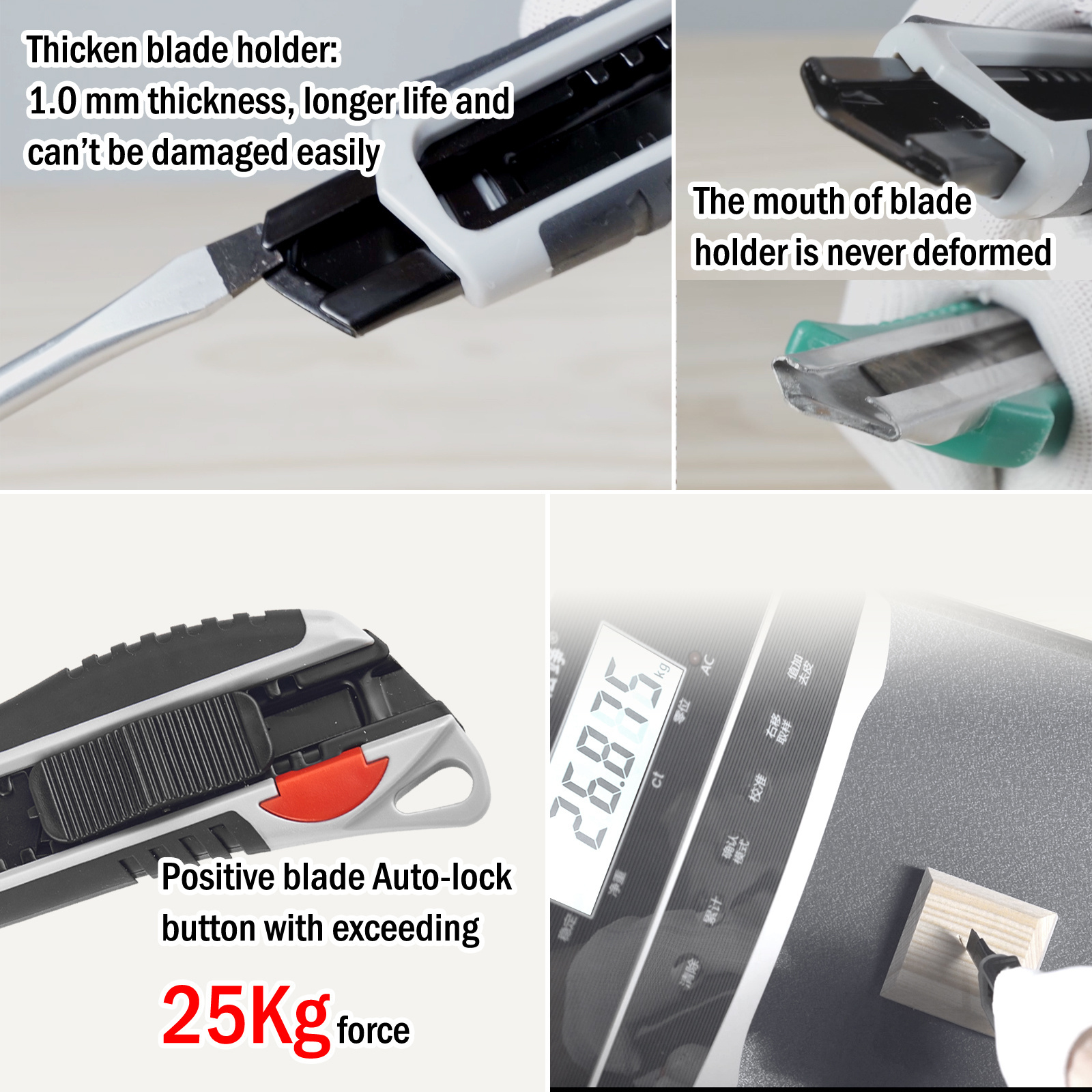 Assist safety Retractable Multi-function Sliding Blade Cutter 18mm Utility Craft Knife