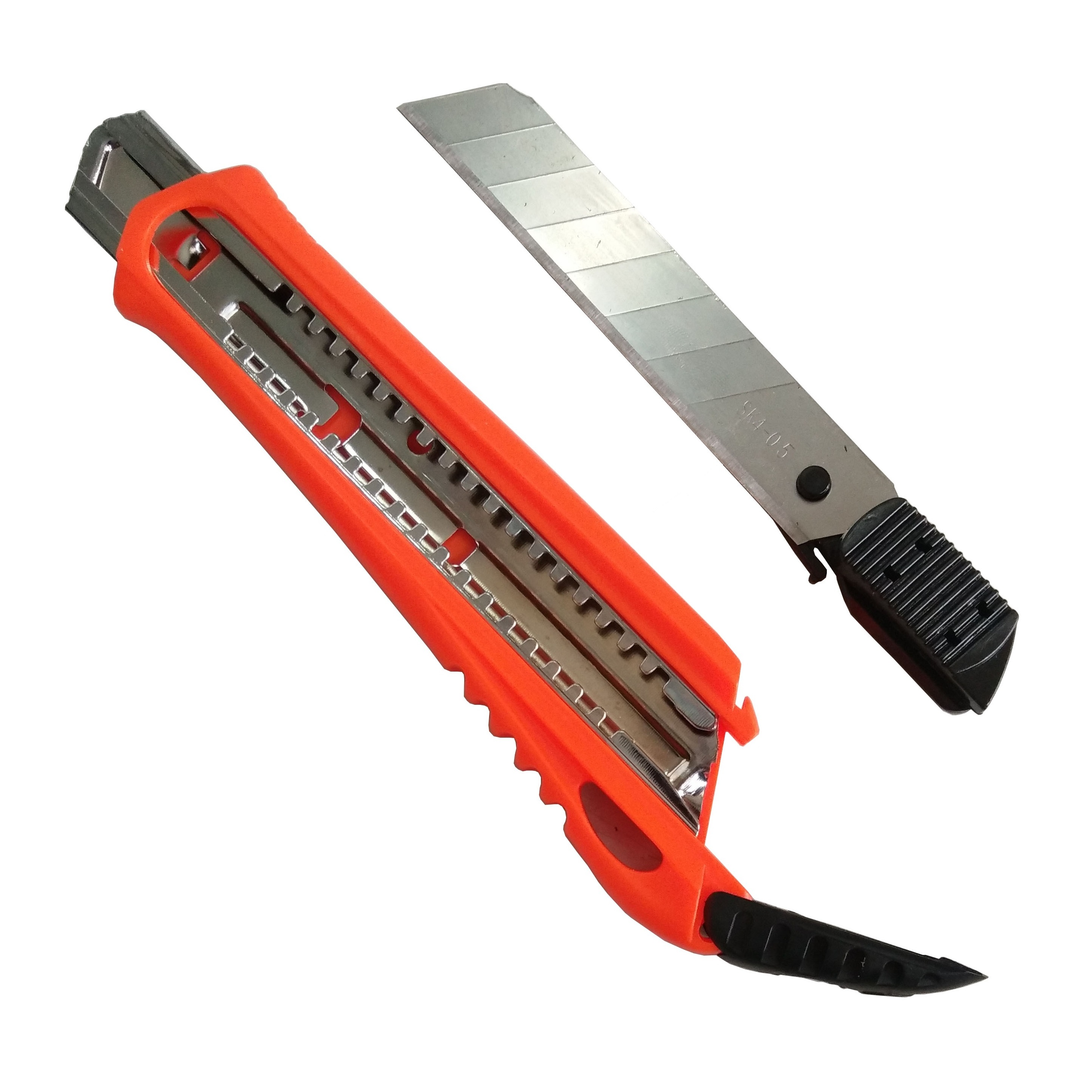 low MOQ 18mm wide blade SK4 material economy plastic utility knife cutter