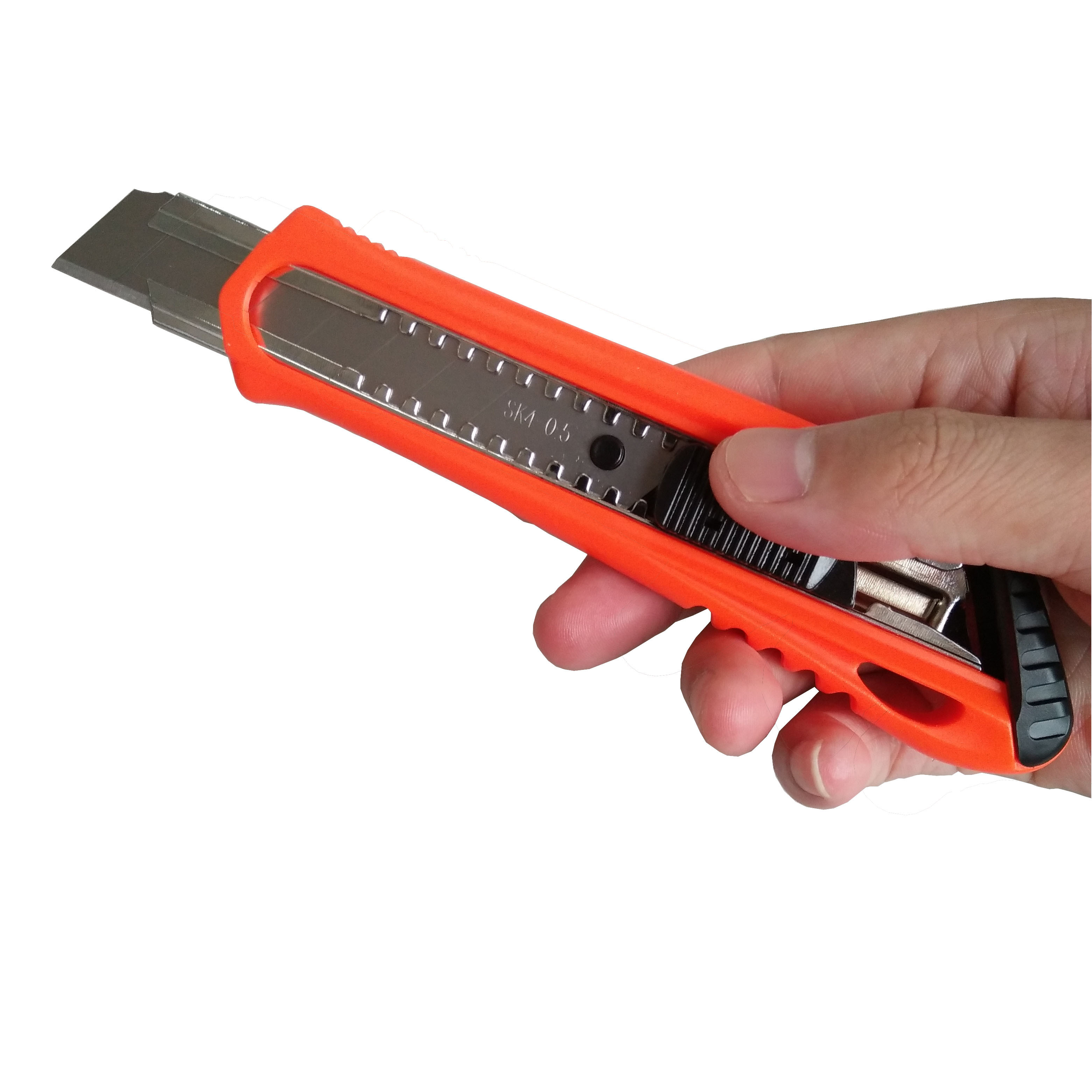 low MOQ 18mm wide blade SK4 material economy plastic utility knife cutter