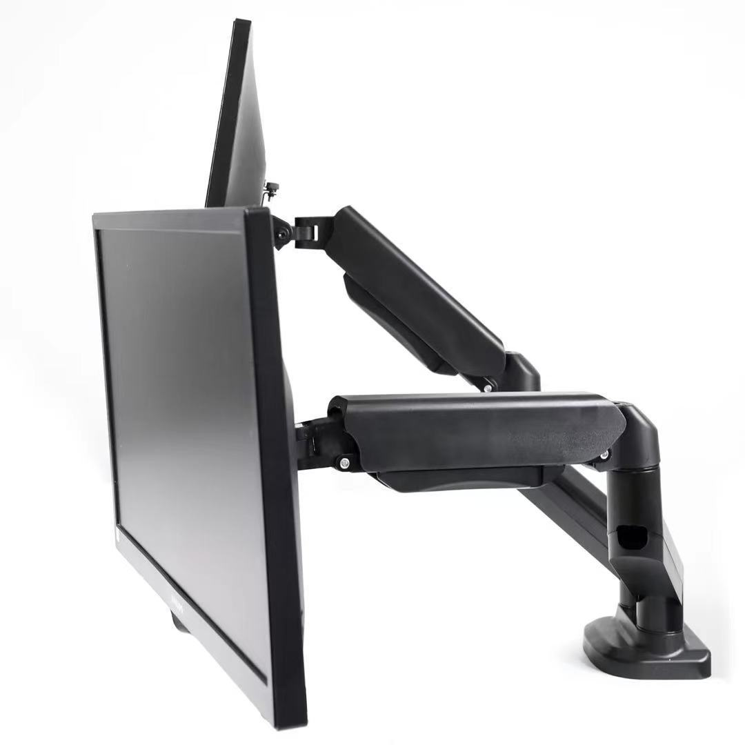 Gas Spring Mount Dual Monitor Computer Stand/Holder Adjustable Monitor Swing Arm Bracket for 10