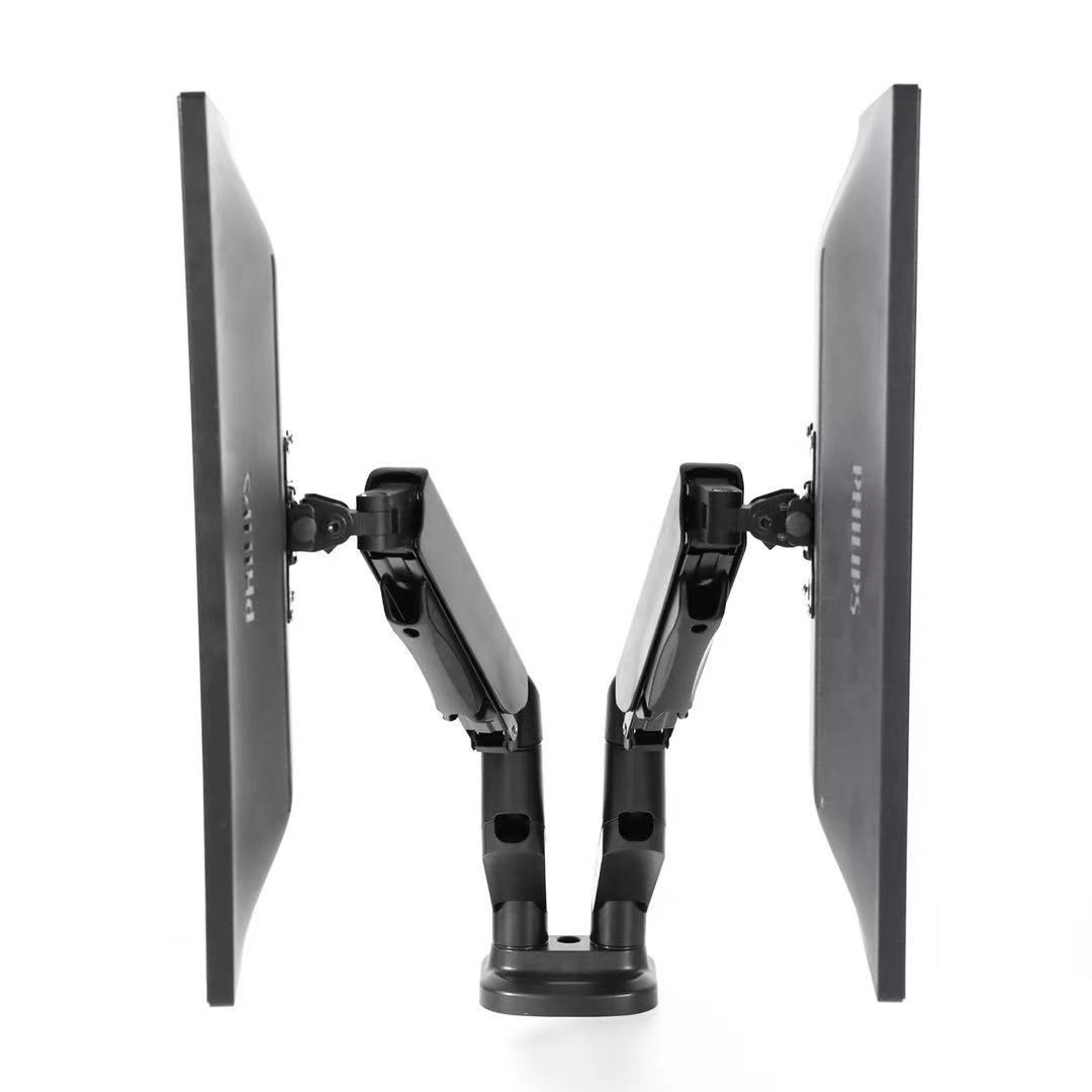 Gas Spring Mount Dual Monitor Computer Stand/Holder Adjustable Monitor Swing Arm Bracket for 10