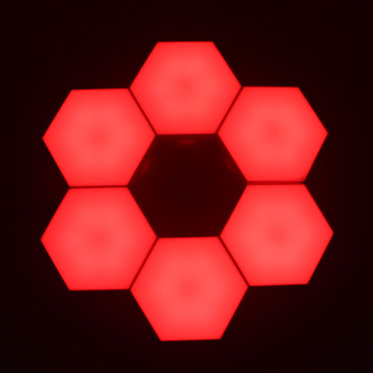 Creative Smart Removable Wall Lamp Modular Touch Hexagon Geometry Splicing Hex Honeycomb White Led Night Light