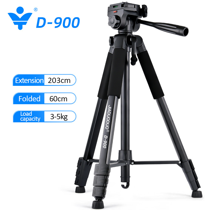 Mutil Channel D-900 SLR camera tripod Portable multi function camera aluminum bracket Outdoor photography Storage Rack