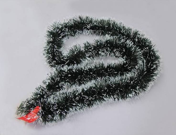 Wholesale 2m Cheap Tree Garland Red Bow Party Christmas White Dark Green Tinsel