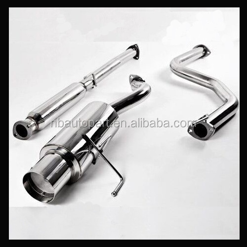 Stainless Steel Turbo Cat Back Exhaust System For Honda Civic Si 92-95 3DR HB EG6 EH