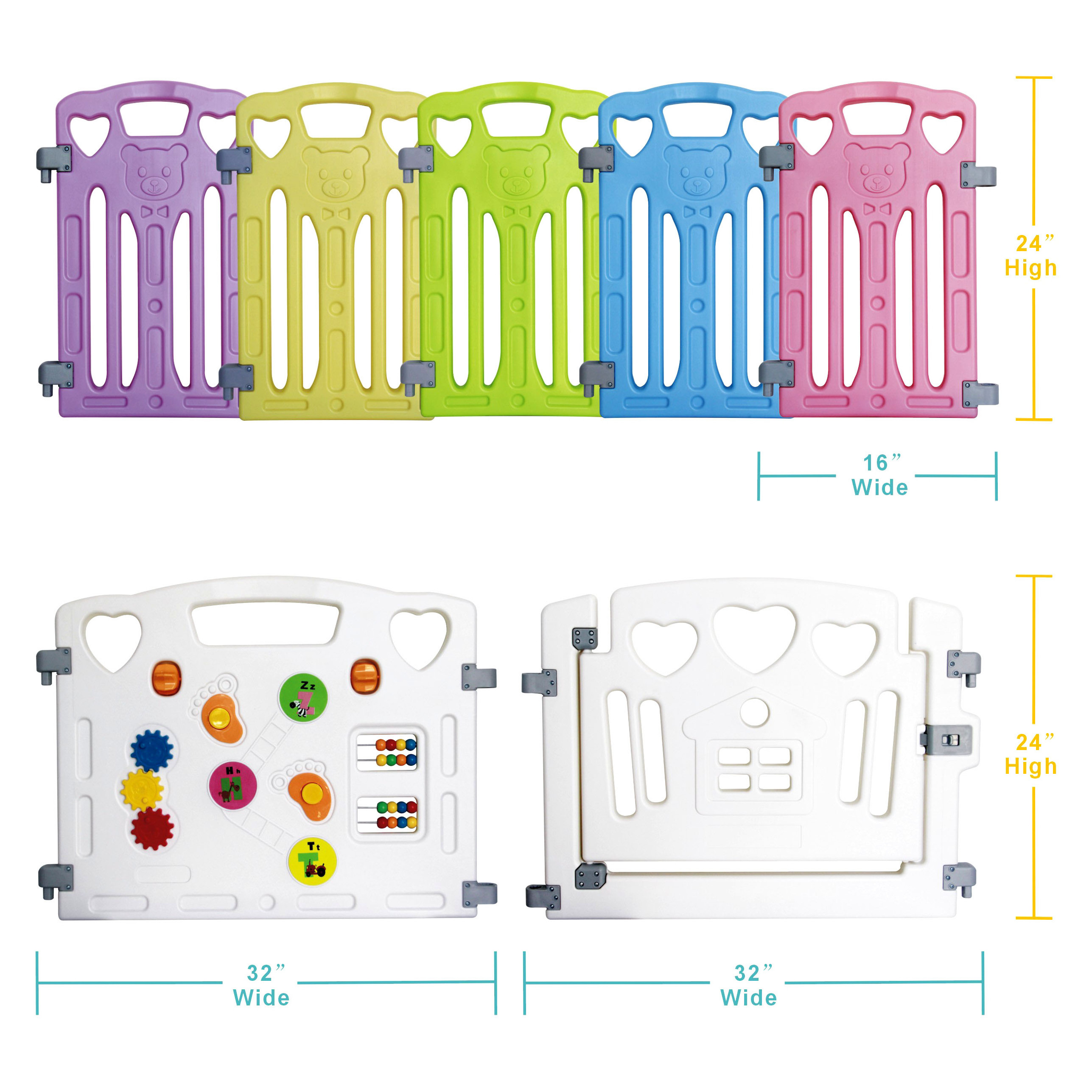 2024 Wholesale Price Can Be Customized Color Safety Plastic Baby Playpen