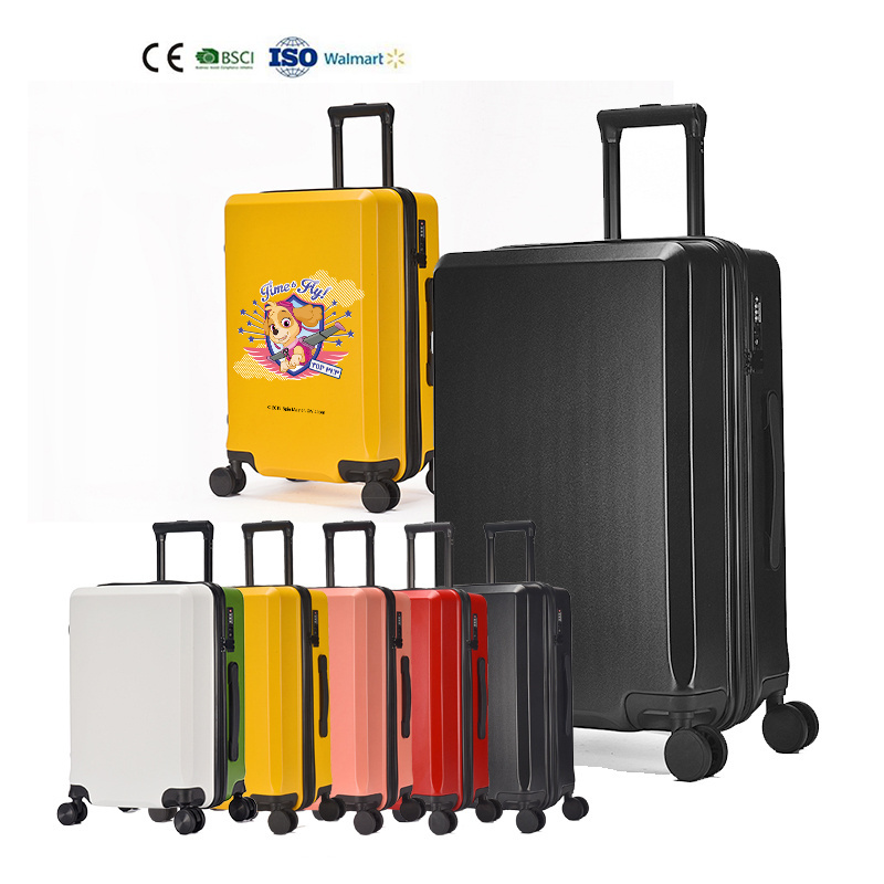 RPET Recycled Material 100% Recycled Plastic Material PET Hard Shell Custom Design ABS Rolling Suitcase Luggage