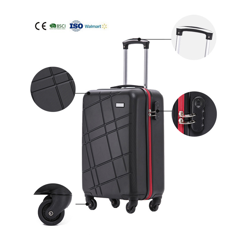 RPET Recycled Material 100% Recycled Plastic Material PET Hard Shell Custom Design ABS Rolling Suitcase Luggage