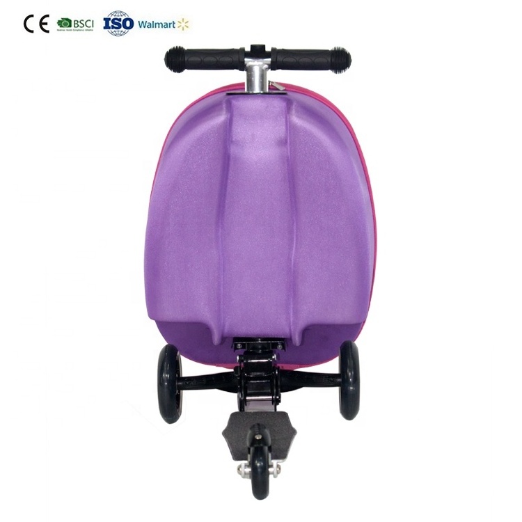 Kids unicorn scooter kids trolley luggage bag suitcase for travel kick scooter children