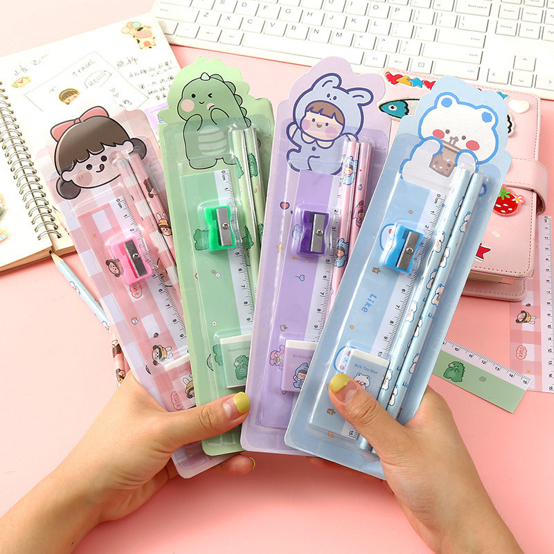 Kindergarten Elementary School Stationary Set 5pcs Cute Stationary Supplies Children's Birthday Stationary Gift Set