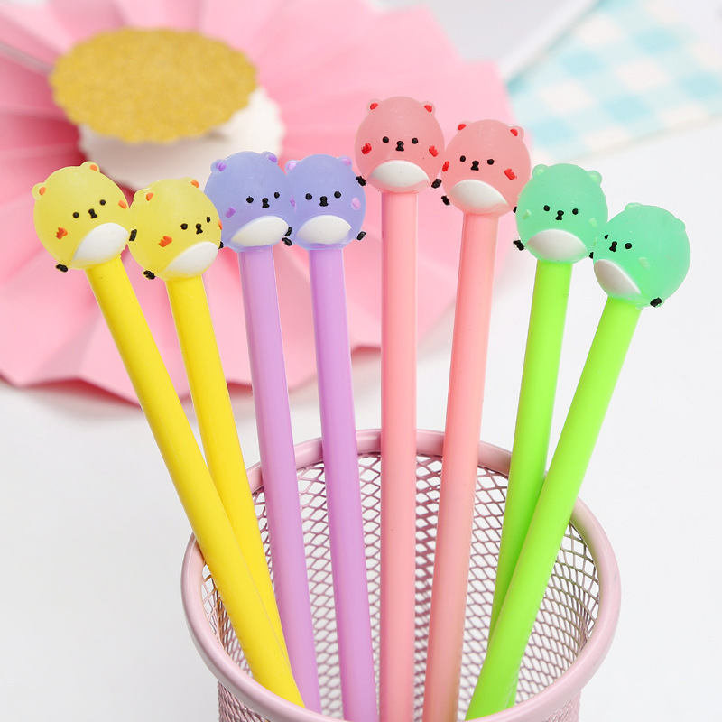 Hot Selling Promotional Cute Gel Pen 0.5mm Korean Stationery Cute Pen School Supplies Carton Manufacturer Kawaii Pen