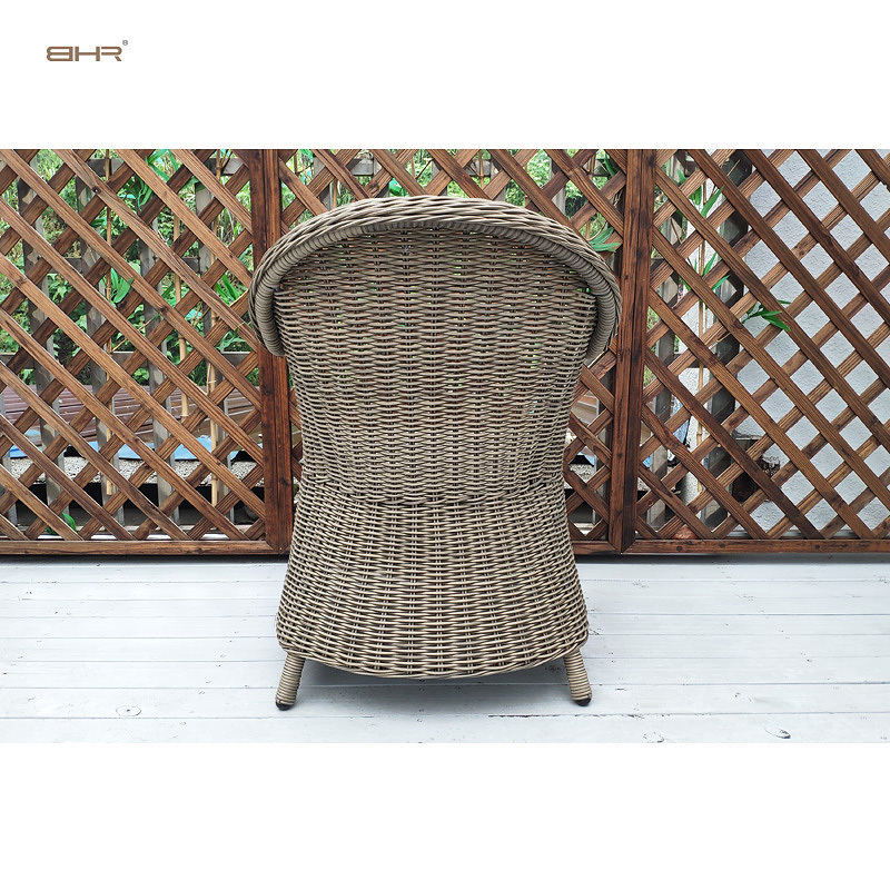 BHR-Nice quality hot sale durable high-grade bride groom urban accent outdoor cane chair rattan outdoor chairs for restaurant