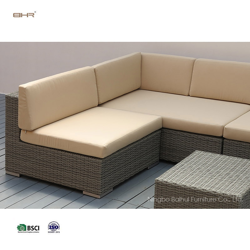 BHR 3 Piece Woven Rattan Furniture Sofa Patio Furniture Set Outdoor Sectional Sofa Set Rattan Sofa