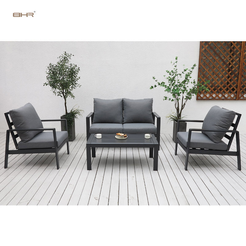 BHR Cast Aluminum Metal Garden Furniture Patio Conversation Furniture Set Garden Furniture