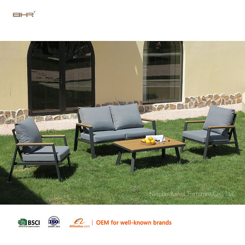 BHR Outdoor sofa aluminum Sectional sofa Garden sofas Patio furniture set outdoor furniture garden set Metal KD frame