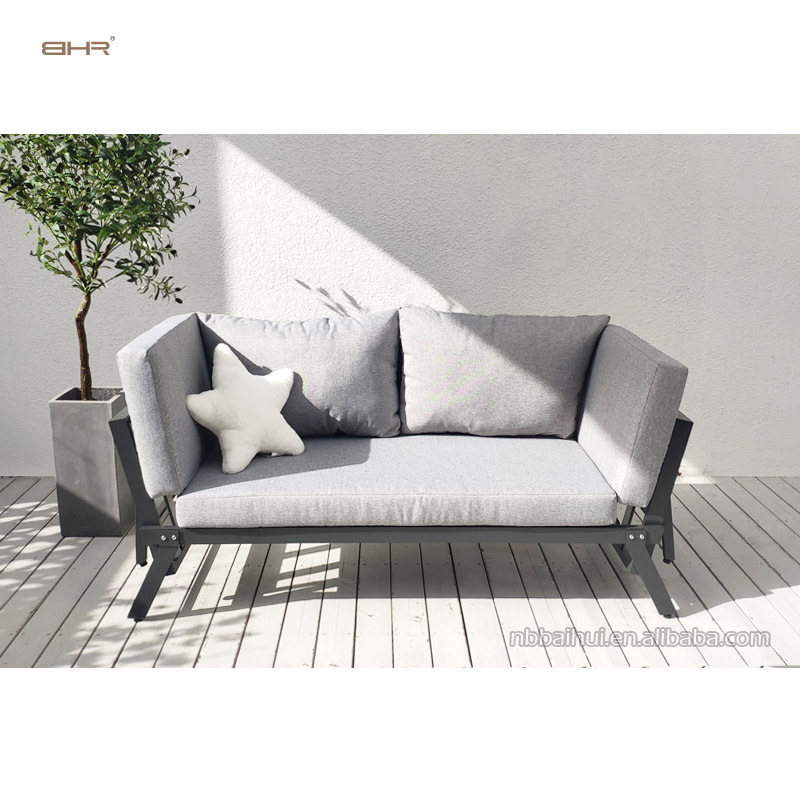 BHR Modern Design Adjustable Garden Furniture Sofa Sun Lounge Sofa Bed Loveseat Garden Sofa