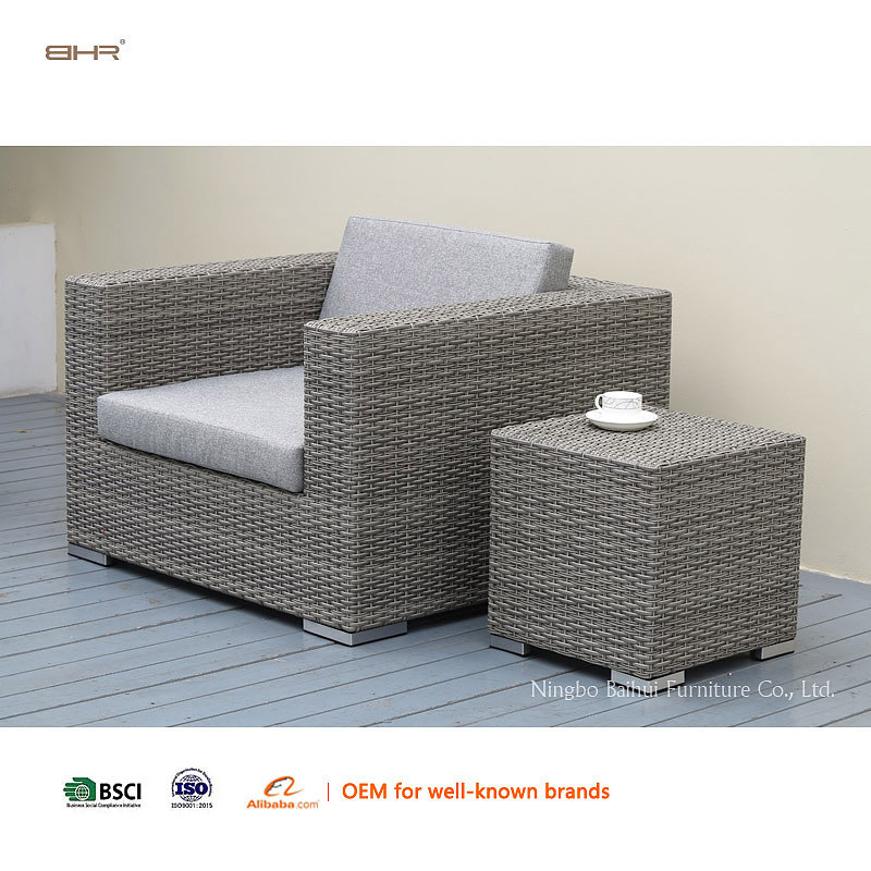 BHR Hot selling outdoor sofa 7 Seater Garden Furniture Sofa Set Wicker Rattan Conversation Furniture Set Patio furniture set