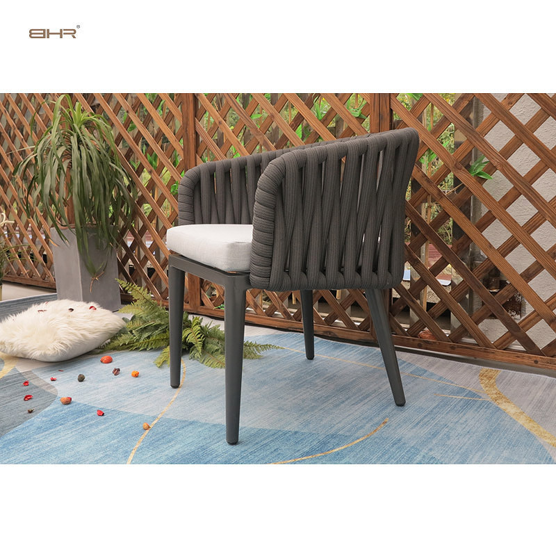 BHR-rope chair aluminum outdoor sofa rope furniture   garden office cafeteria chair outdoor chairs for restaurant