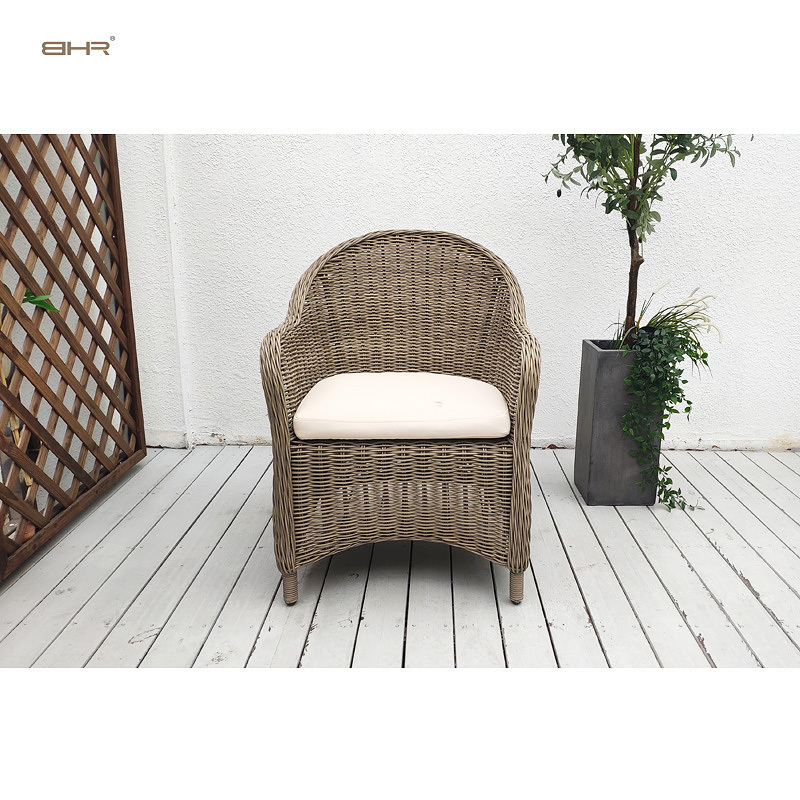 BHR-Nice quality hot sale durable high-grade bride groom urban accent outdoor cane chair rattan outdoor chairs for restaurant