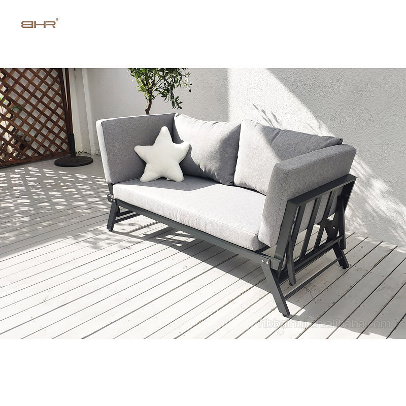 BHR Modern Design Adjustable Garden Furniture Sofa Sun Lounge Sofa Bed Loveseat Garden Sofa