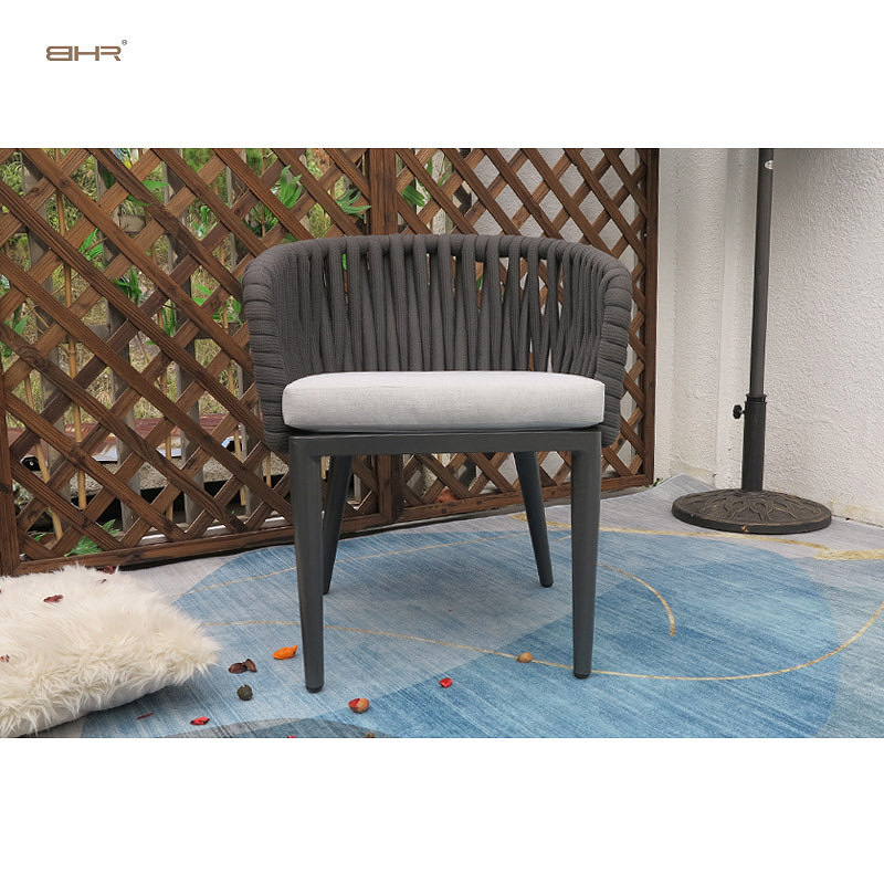 BHR-rope chair aluminum outdoor sofa rope furniture   garden office cafeteria chair outdoor chairs for restaurant