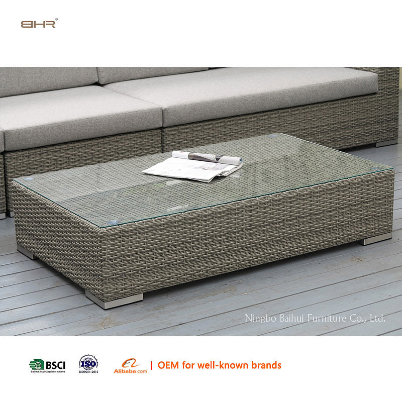 BHR Hot selling outdoor sofa 7 Seater Garden Furniture Sofa Set Wicker Rattan Conversation Furniture Set Patio furniture set