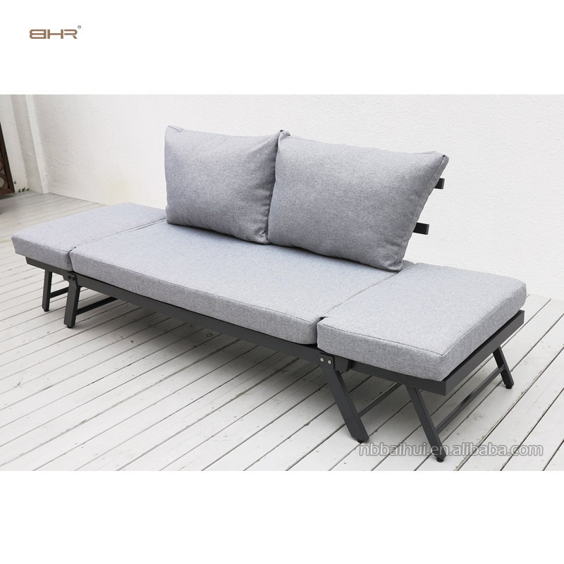 BHR Modern Design Adjustable Garden Furniture Sofa Sun Lounge Sofa Bed Loveseat Garden Sofa