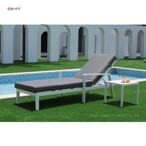 BHR-Sun lounger Chaise longue Beach Patio poolside Pool beach chair Outdoor aluminum frame International warehouse