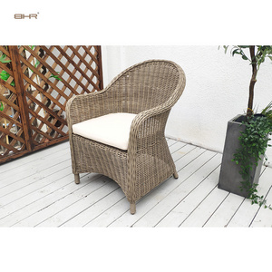 BHR-Nice quality hot sale durable high-grade bride groom urban accent outdoor cane chair rattan outdoor chairs for restaurant