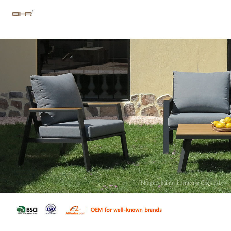 BHR Outdoor sofa aluminum Sectional sofa Garden sofas Patio furniture set outdoor furniture garden set Metal KD frame