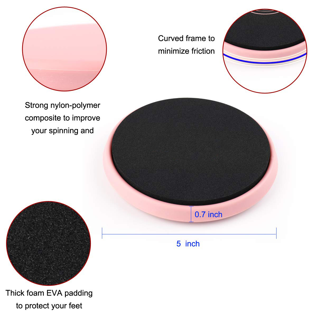 NEH Turn Boards for Dancers and Figure Skating Spinner Turning Board to Improve Balance and Pirouette Ballet