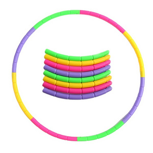 Kids Hulas Hoops Rainbow color 8 parts detachable kids beginner Hoops children playing toy exercise hoop rings for home fitness