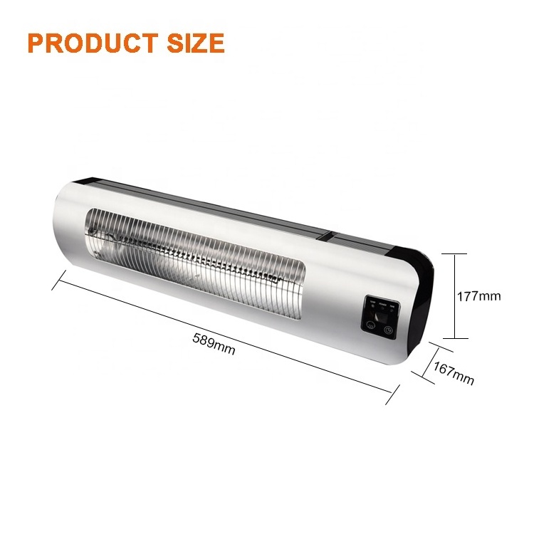 Heater electric home infrared Patio Outdoor Heater with pull switch outdoor electric heaters 1500W wall mounted