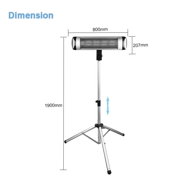 High Quality Halogen Tube Heat Radiation Outdoor Garden Patio Heater  Model No is BY1239