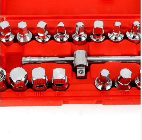 18pcs Oil Drain Plug Key tool for car maintenance