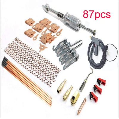 87pcs Car Body Dent Puller Welder Gun With Cord Kit Stud Welding Slide Hammer Mini Welding Machine Tool Repair Device