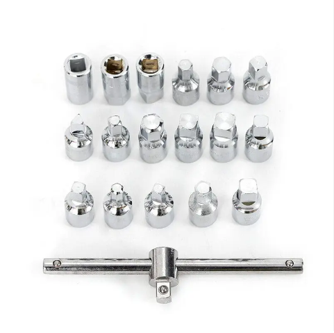 18pcs Oil Drain Plug Key tool for car maintenance